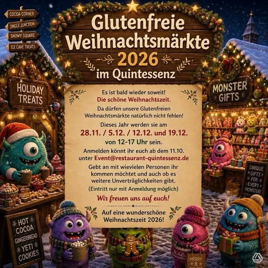 Glutenfreier Weihnachtsmarkt im Quintessenz (Hamburg)
