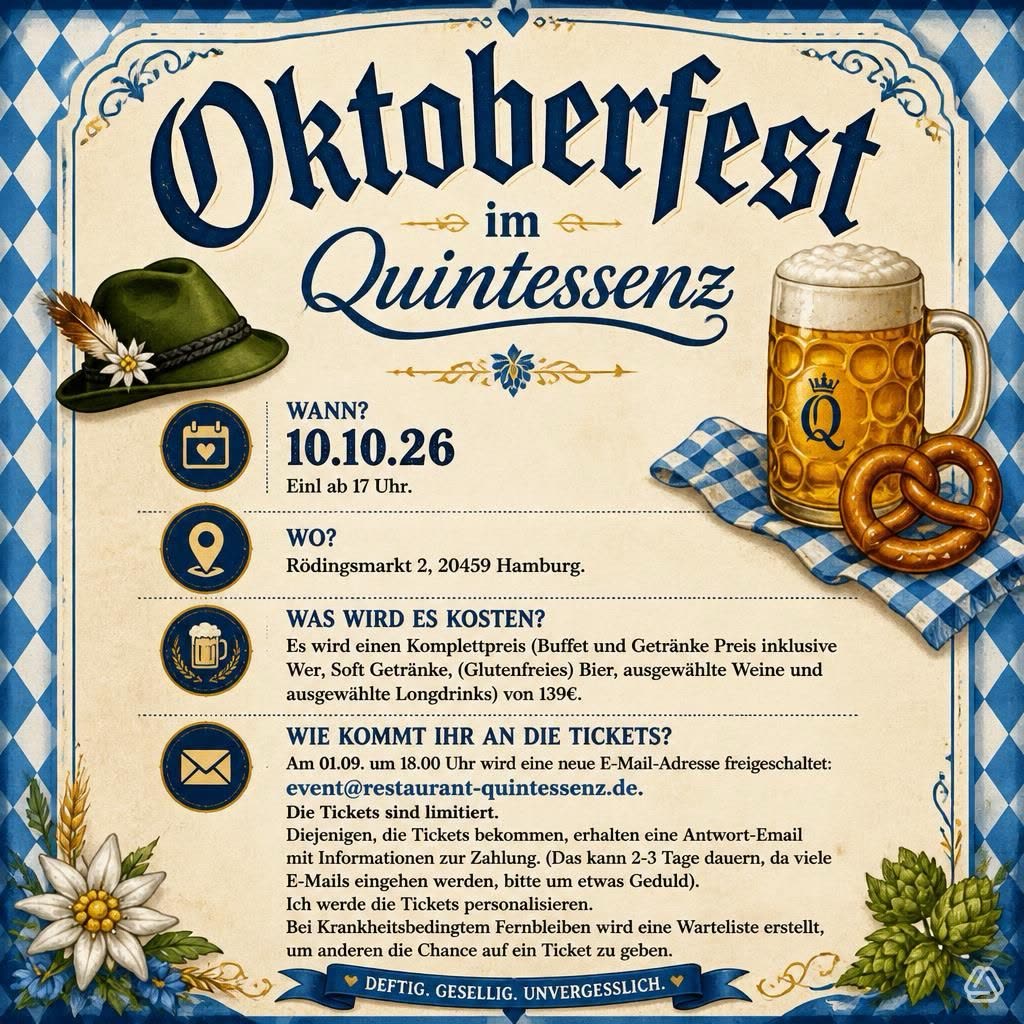Glutenfreies Oktoberfest im Quintessenz (Hamburg)