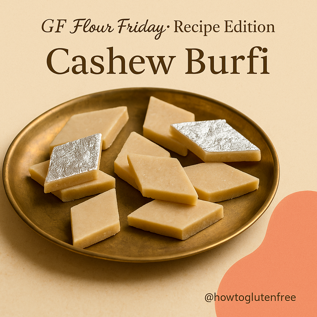 Gluten-free Gluten-Free Cashew Burfi (Kaju Katli)
