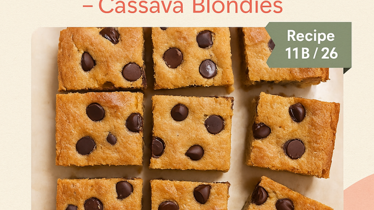 Gluten-Free Cassava & Almond Chocolate Chip Brownies