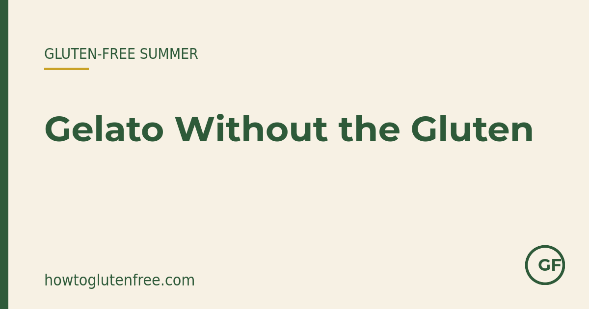 Gelato without the gluten