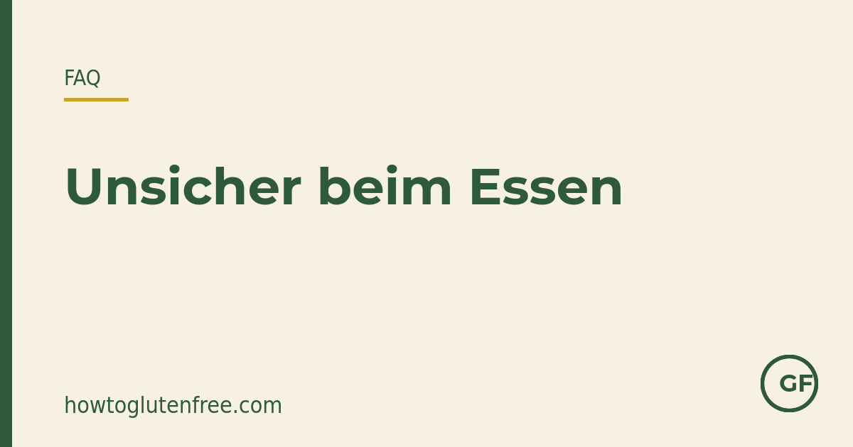 Zöliakie-Gast hält kurz inne, um ein unklares Restaurantgericht zu prüfen, bevor er isst