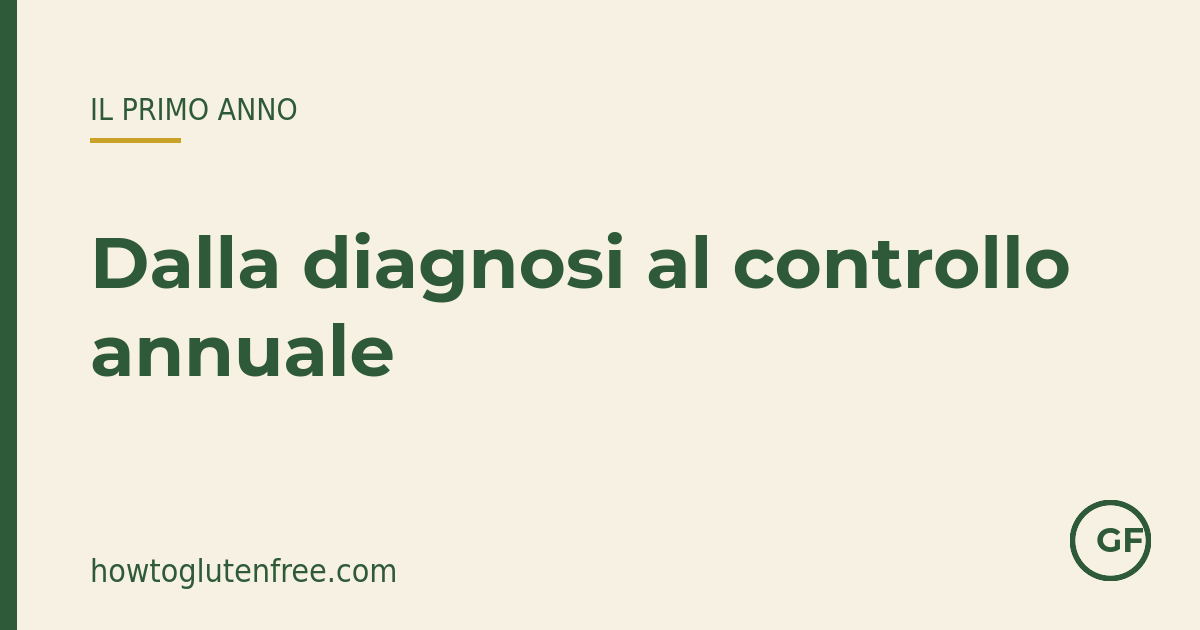 Mappa HTGF del primo anno: dalla diagnosi al controllo a 3&ndash;6 mesi al controllo annuale