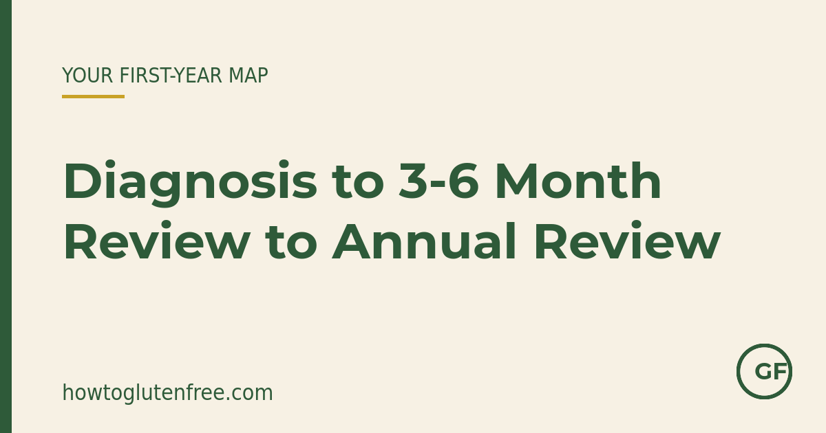 HTGF first-year map: diagnosis to 3-6 month review to annual review