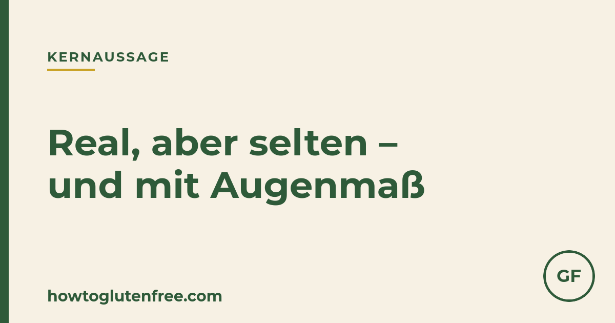 Eine Erinnerung daran, dass der Zusammenhang zwischen Zöliakie und IgA-Nephropathie real, aber selten ist und mit Augenmaß betrachtet wird