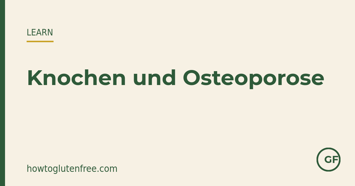 Die Knochendichte bessert sich häufig, sobald die Zöliakie mit einer strengen glutenfreien Ernährung behandelt und ein Kalzium- oder Vitamin-D-Mangel ausgeglichen wird