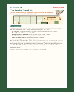 The Gluten-Free Family Travel Kit — Kids’ Restaurant Cards, Parent Sheets & Packing List (EN · DE · IT)