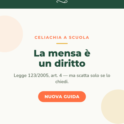 Celiachia a scuola — Cover